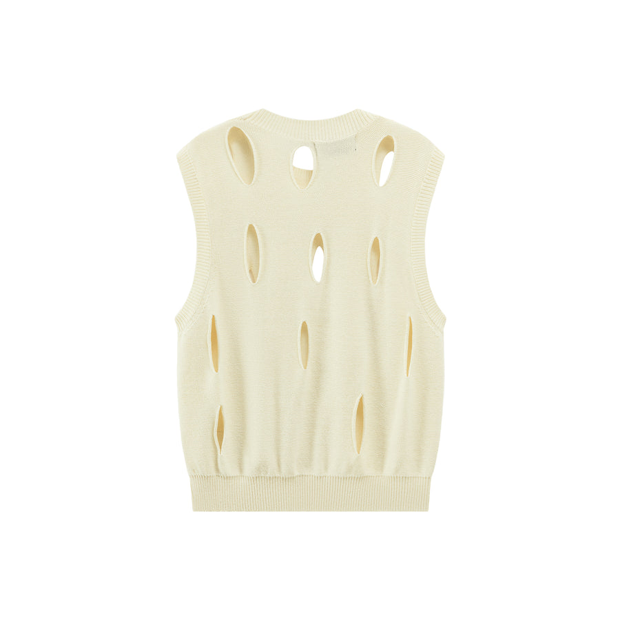 CHUU I Will Survive Cutout Knit Vest