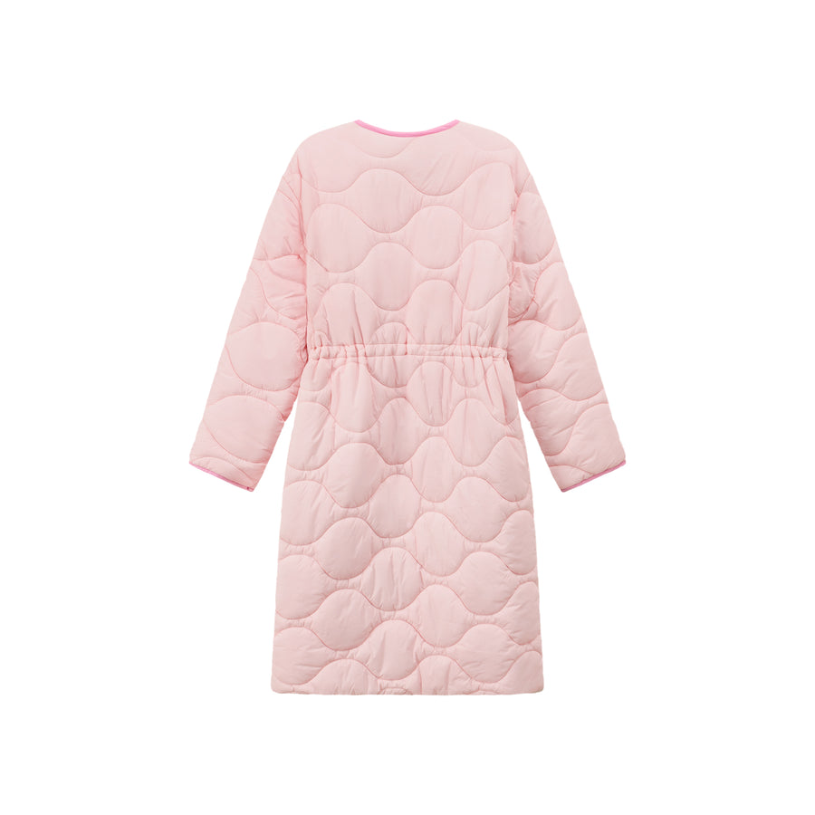 CHUU Cute Quilted Long Coat