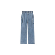 Cotton Pocket String Denim Jeans