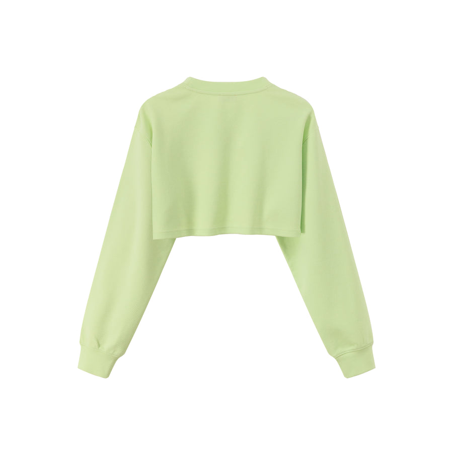 CHUU Diagonal Bolero Sweatshirt