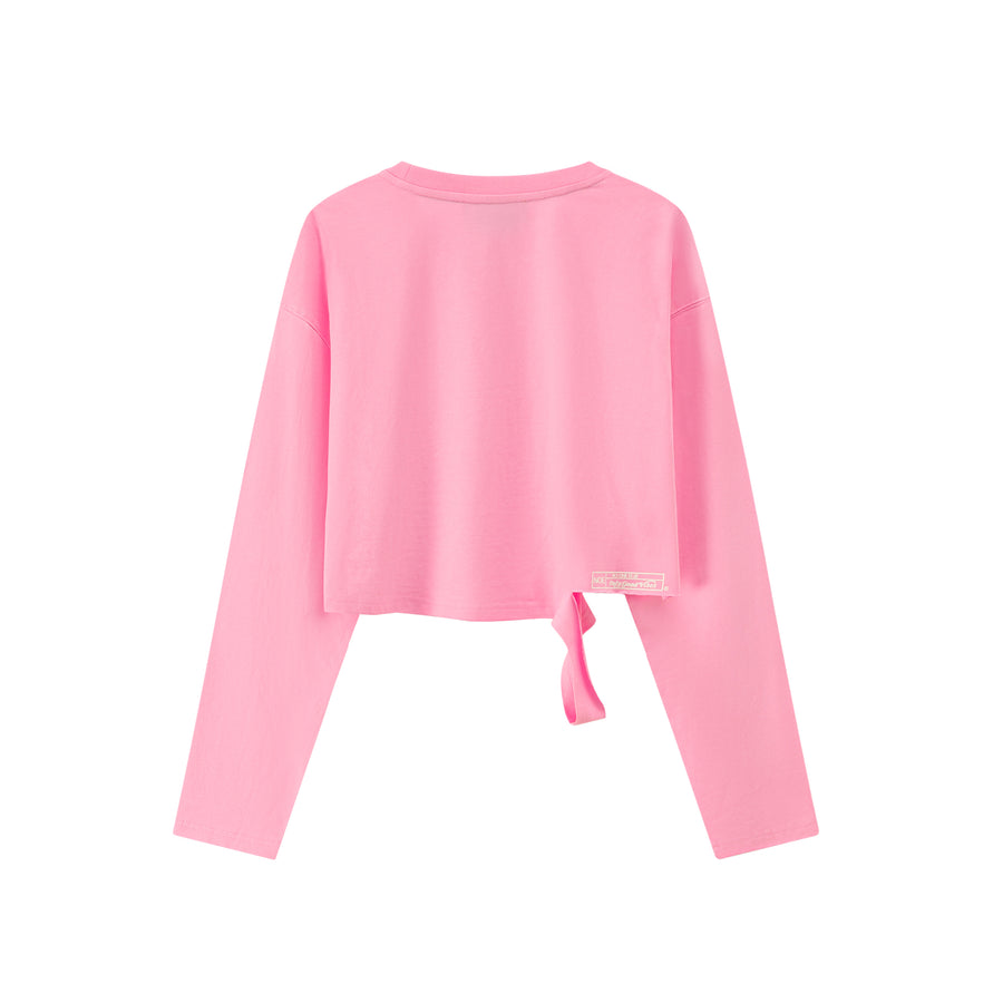 CHUU Waikiki Beach Long Sleeve Crop T-Shirt