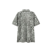 Zebra Print Loosefit Long Shirt