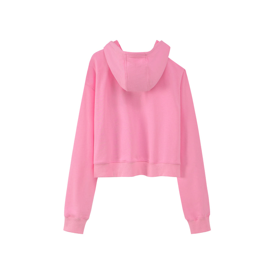 CHUU Cutout Shoulder Hoodie Sweatshirt