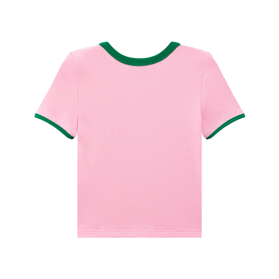 CHUU Color Matching Round Neck T-Shirt