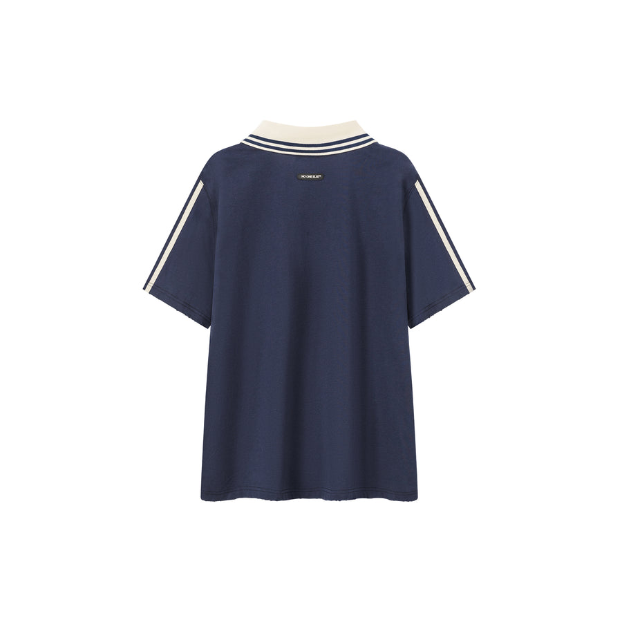 CHUU Noe Printed Town Open Collar T-Shirt