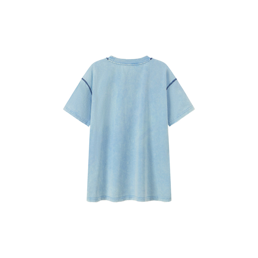 CHUU Chuu Embroidered Loose-Fit T-Shirt