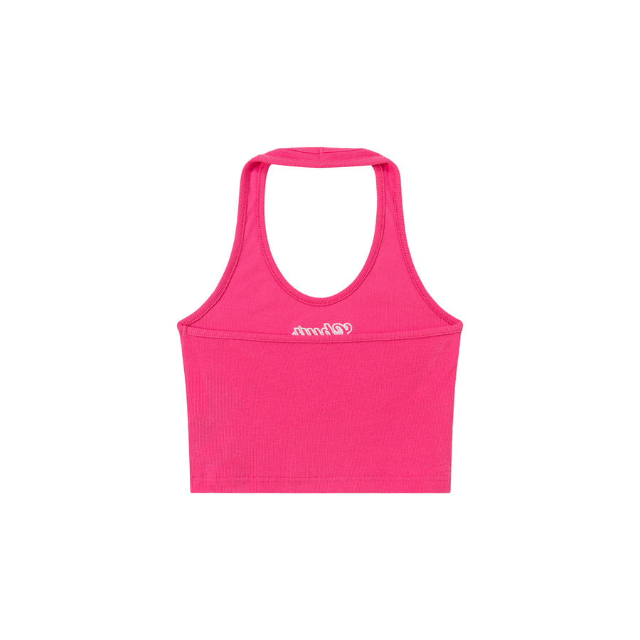 CHUU Halter Sleeveless Chuu Logo Crop Top