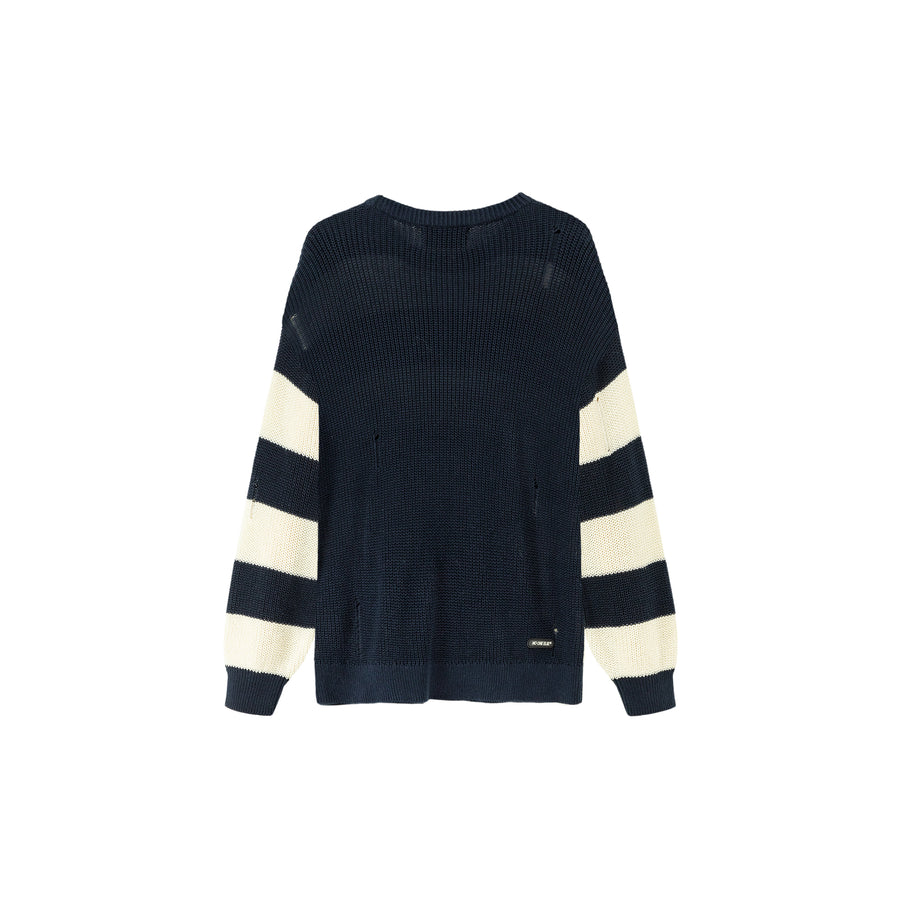 CHUU Stripe Loose Fit Knit Sweater