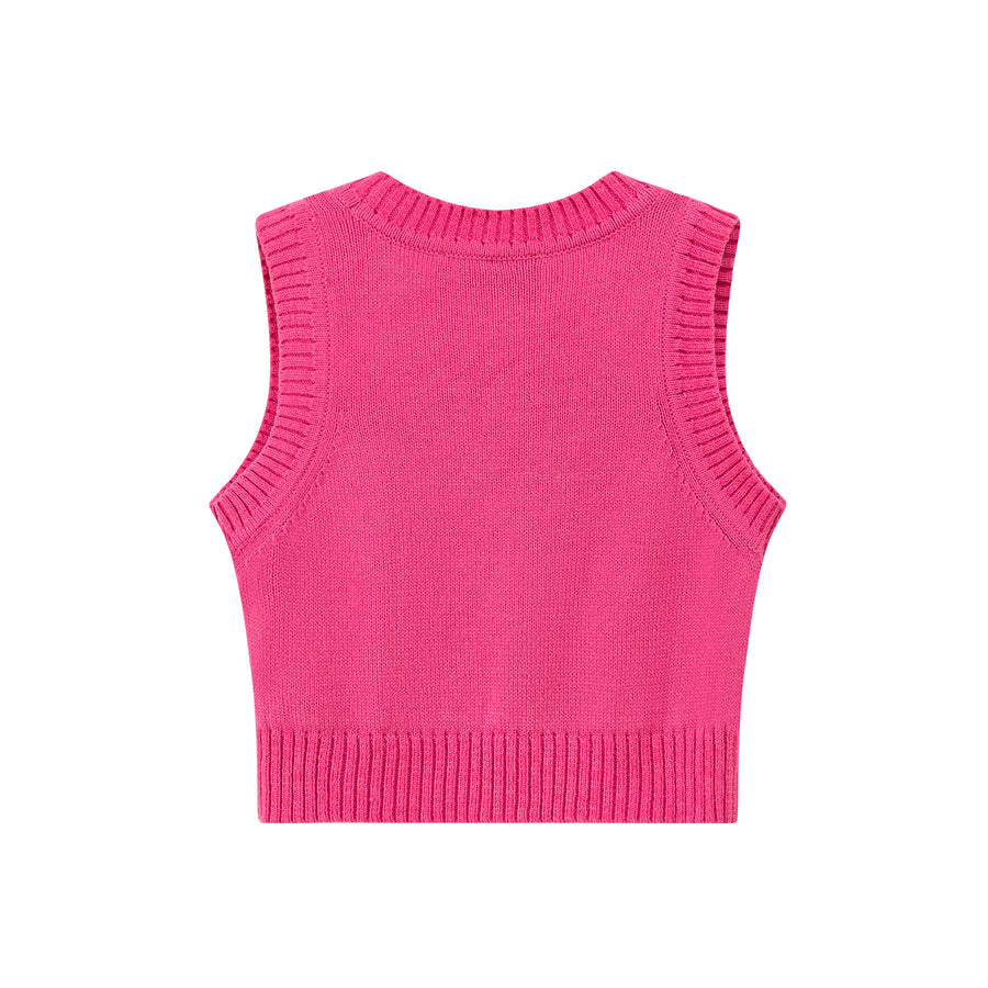 CHUU Stitches Knit Crop Top