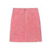 High-Waist Tweed Mini Skirt