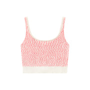 Round Neck Crop Knit Tank Top