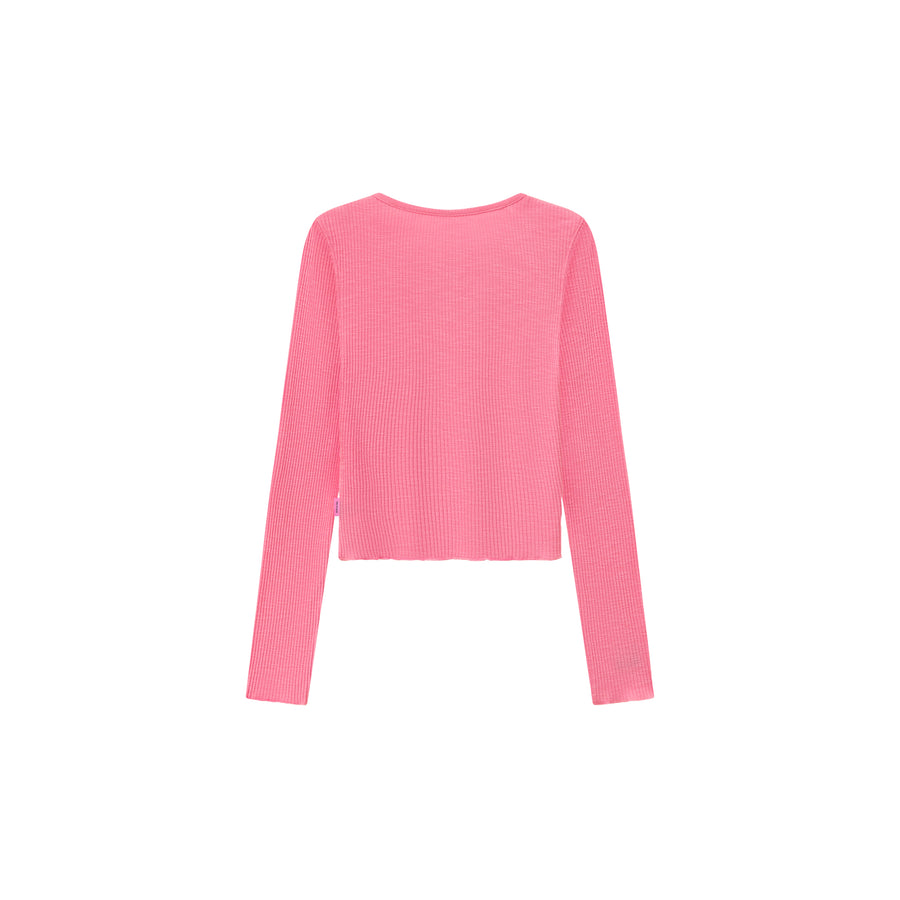 CHUU Slim Side Slit Long Sleeve T-Shirt