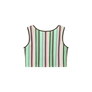 Rainbow Stripes Contrast Sleeveless Top