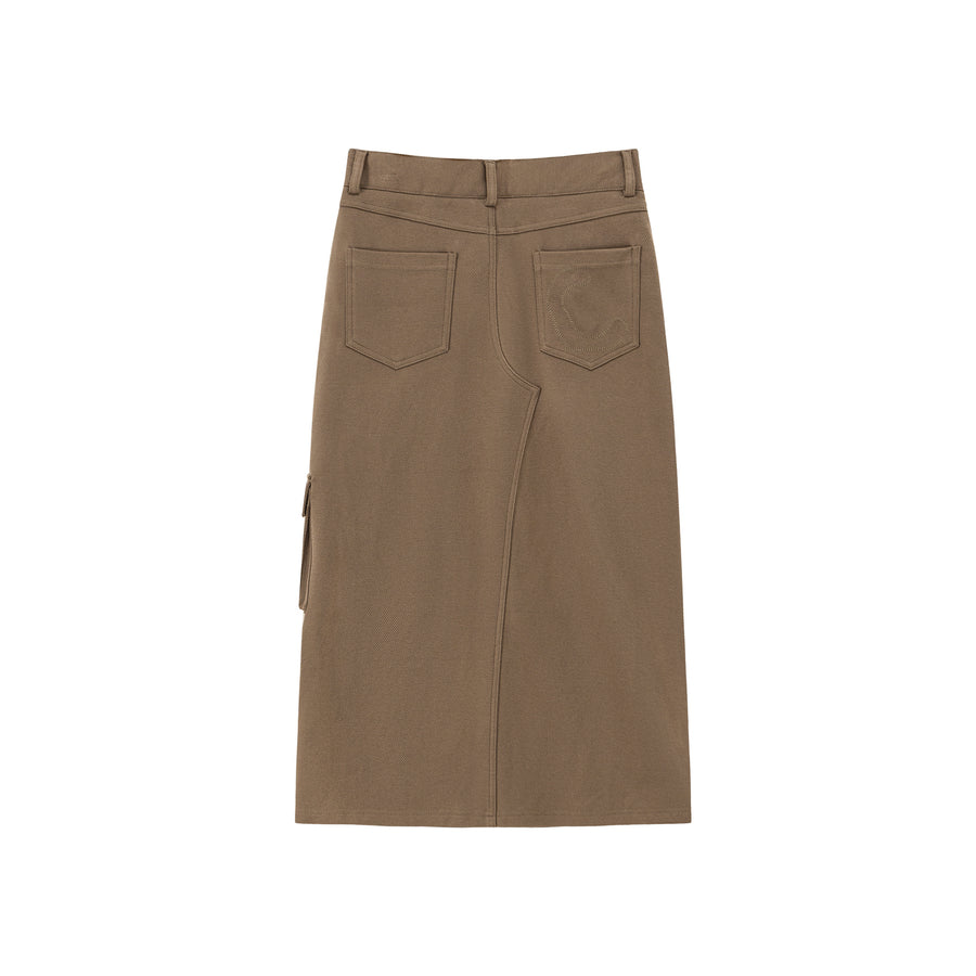 CHUU A New Thing Split A-Line Cargo Skirt