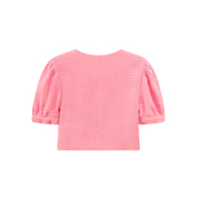 Puff Sleeve Coco Tweet Crop Jacket