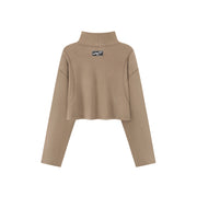 Wide Turtleneck Long-Sleeves Top