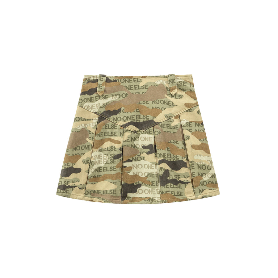 CHUU Camouflage High Waist Mini Skirt