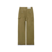 Simple High-Waisted Straight Khaki Pants