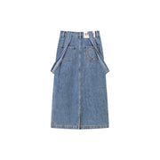 Star Denim Overall Skirt