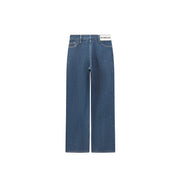 Back-Pockets Front Straight Jeans