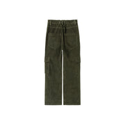 Corduroy Straight Cargo Pants