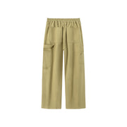 Cotton Ankle Cropped Wide Pants