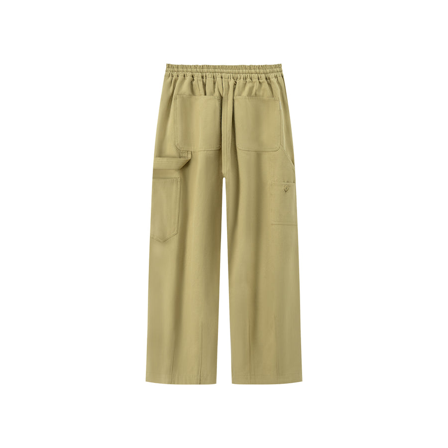 CHUU Cotton Ankle Cropped Wide Pants