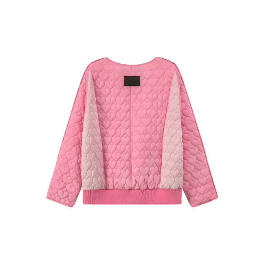 CHUU Chuu Heart Quilted Jacket