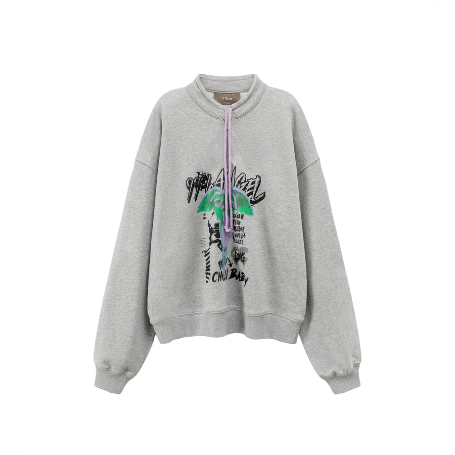 CHUU Here We Go Again String Loose Fit Sweatshirt