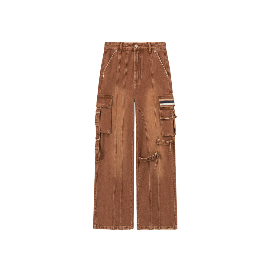 CHUU Downside Wide Denim Cargo Pants