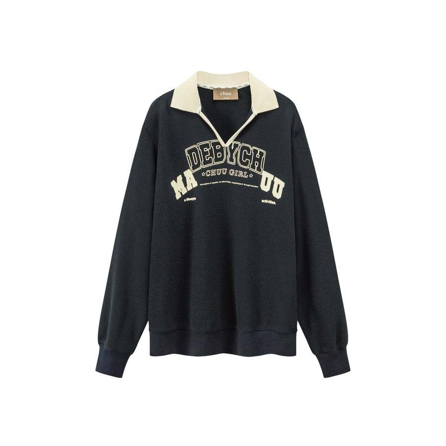 CHUU Chuu Girl V-Neck Sweatshirt