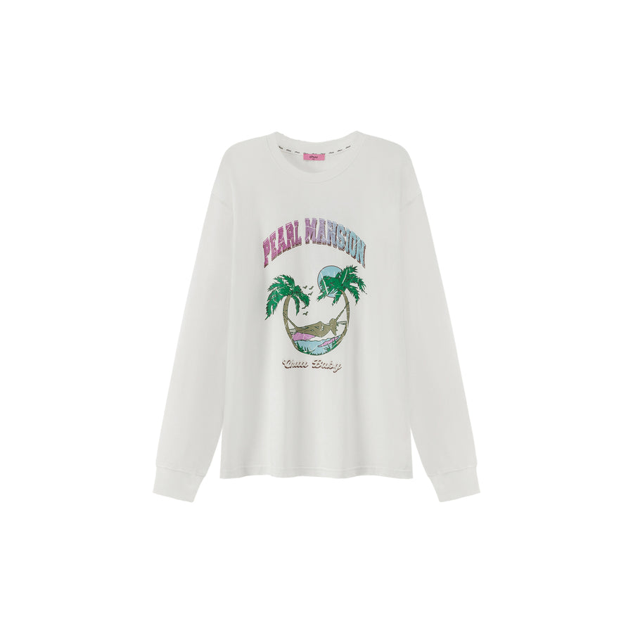 CHUU Pearl Mansion Loose Fit Long Sleeve T-Shirt