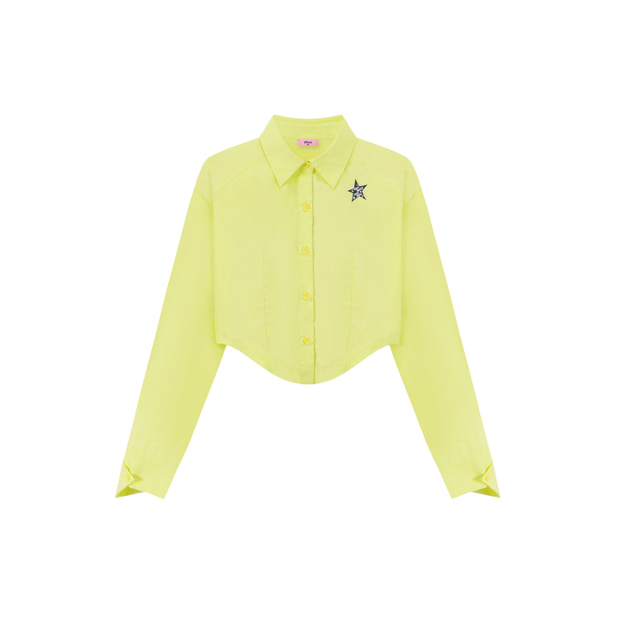 CHUU Drivers License Colored Cropped Shirt