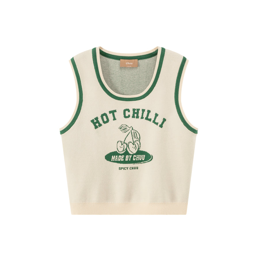 CHUU Hot Chilli Knit Vest