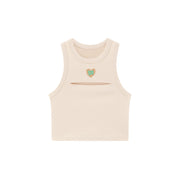 Undeniable Synergy Heart Slit Sleeveless Top