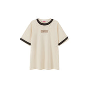 Chuu Color Matching Line Loose Fit T-Shirt