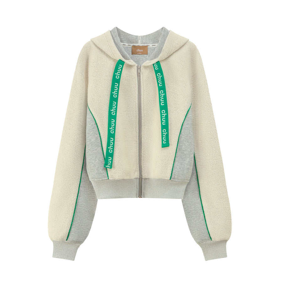 CHUU Miss Sporty Cropped Hoodie