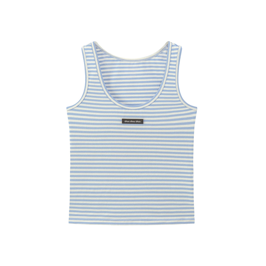 CHUU Pleasure For The Eyes Stripes Sleeveless Top