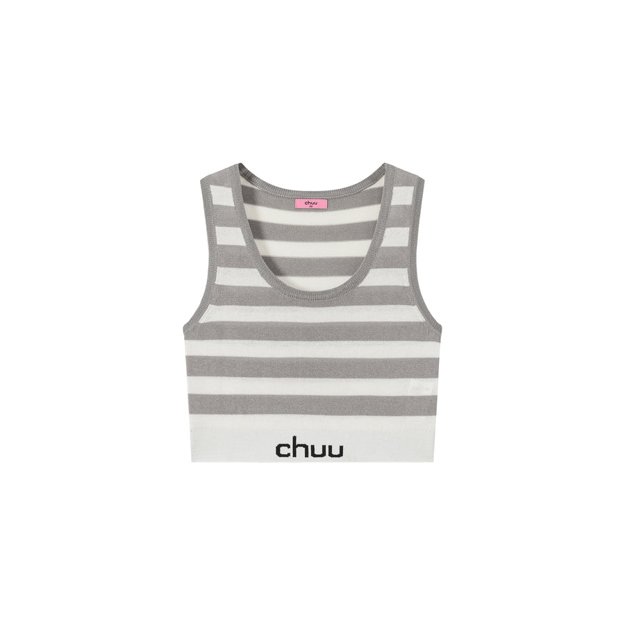 CHUU Striped Crop Top