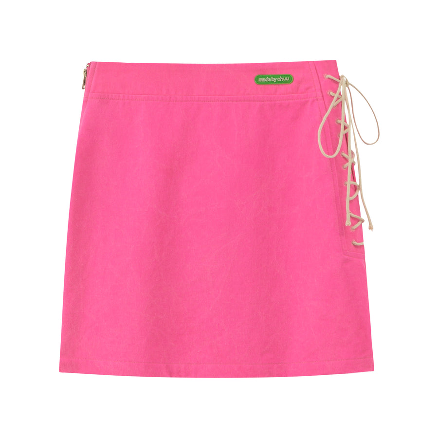 CHUU Candy Shirring Mini Skirt