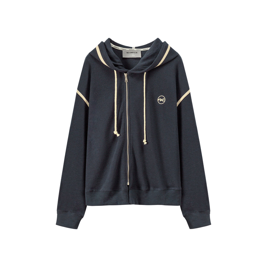 CHUU Casual Loose Fit Zip-Up Hoodie