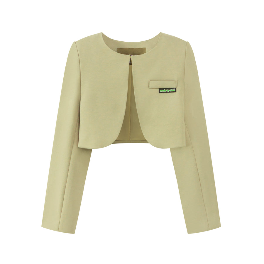 CHUU Unique Cropped Blazer Jacket