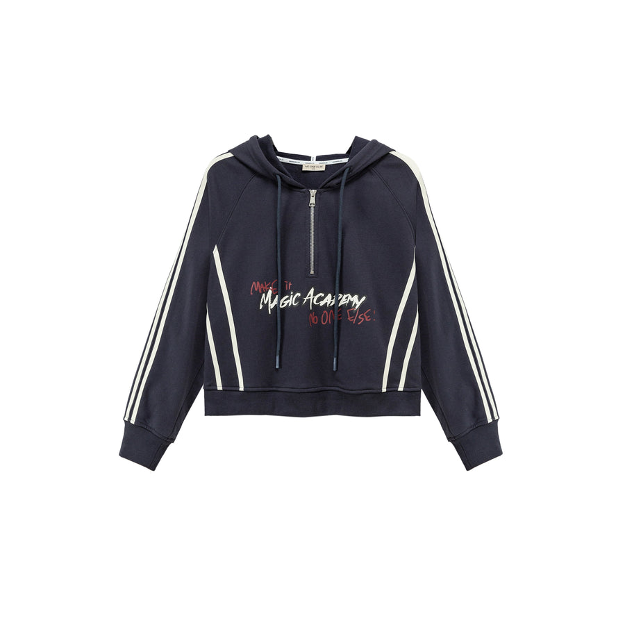 CHUU Magic Academy Half Zip-Up Hoodie