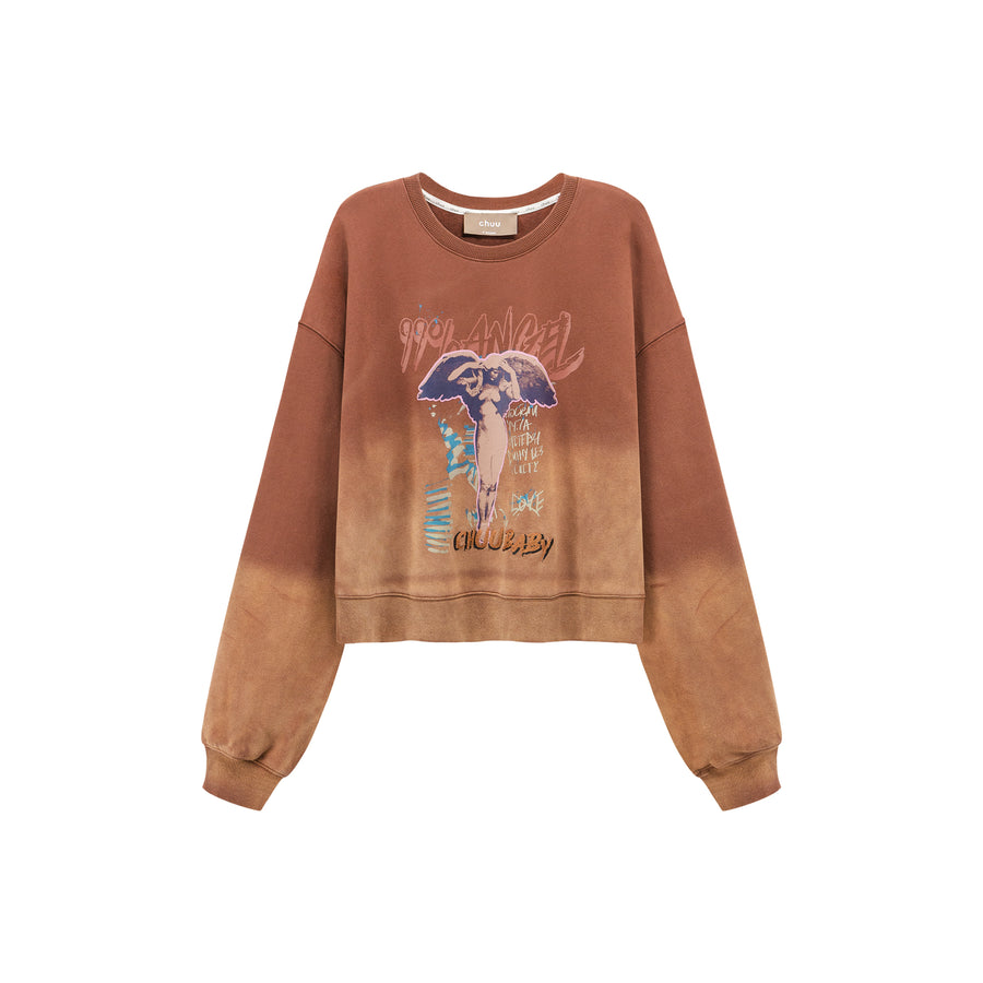 CHUU Angel And Devil Vintage Sweatshirt