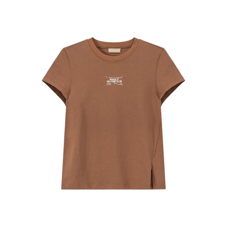 CHUU Make It Basic Crop T-Shirt