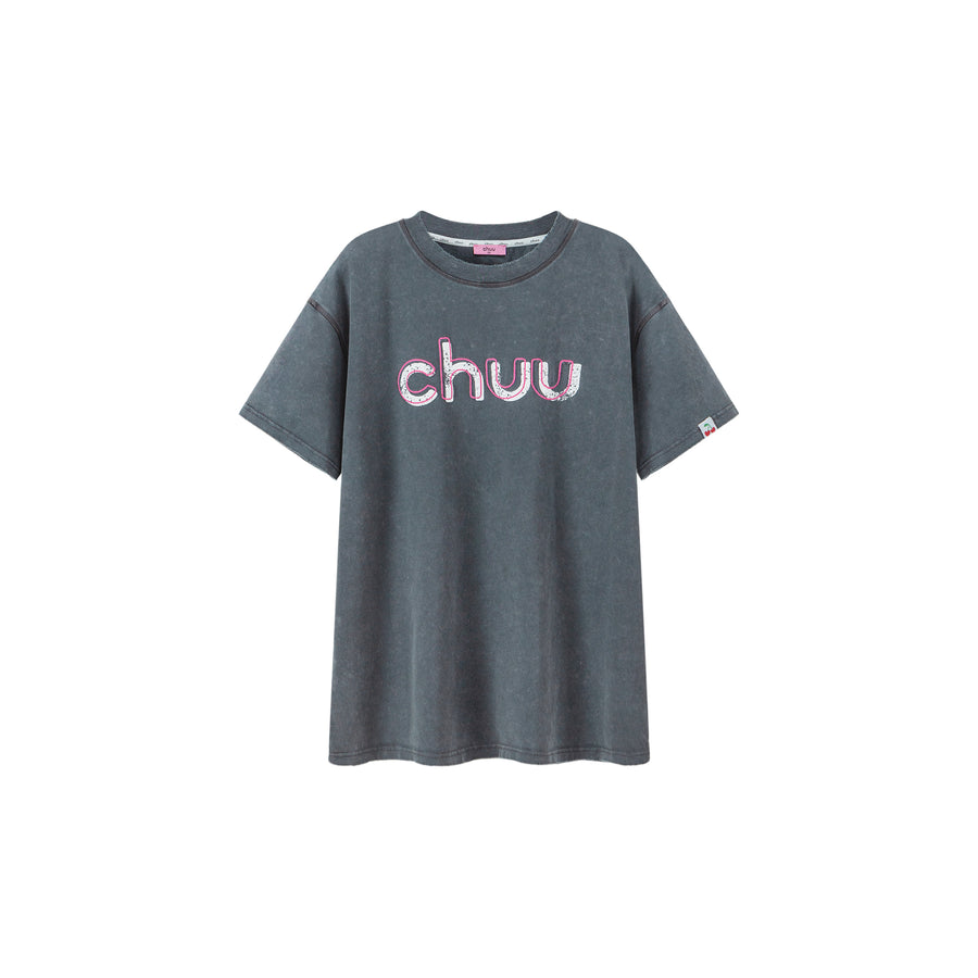 CHUU Chuu Embroidered Loose-Fit T-Shirt