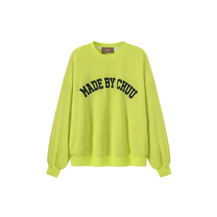 CHUU Made By Chuu When I See You Smile Loose Fit Sweatshirt