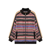 I See The Light Striped Fleece Overfit Jacket