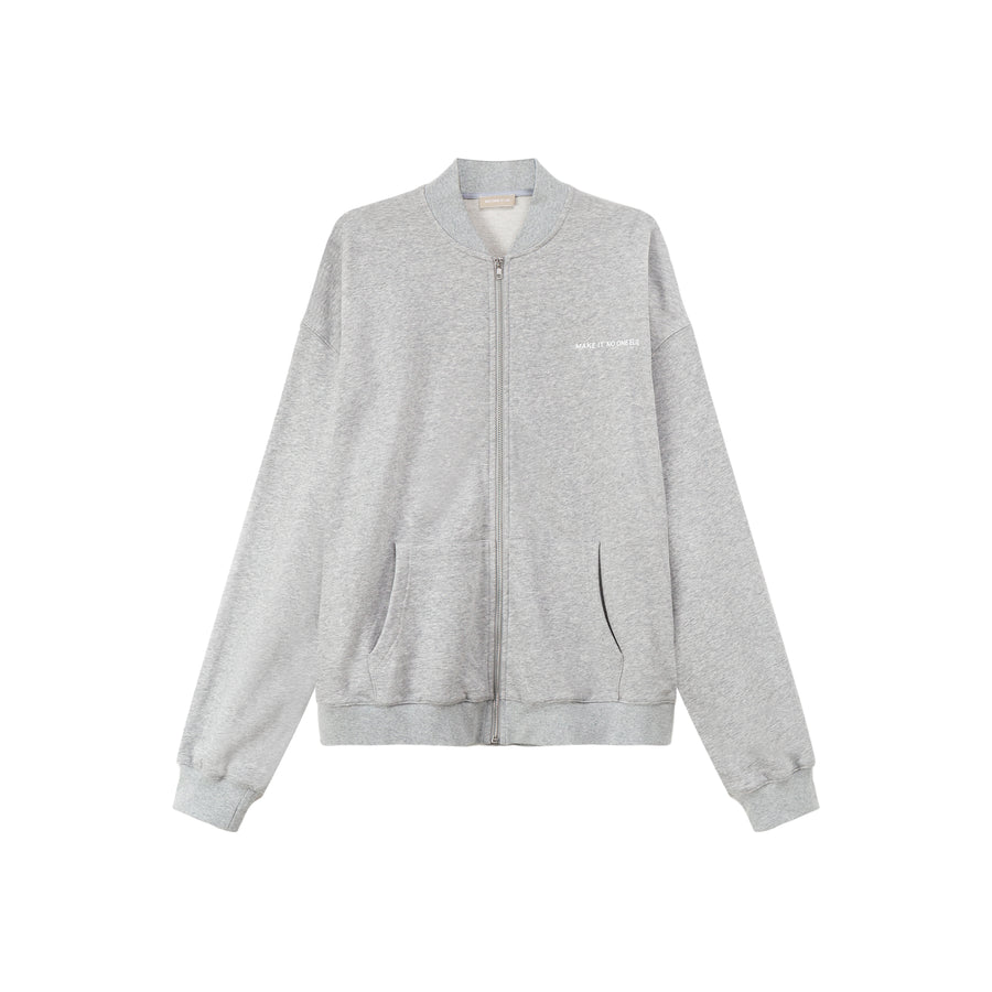 CHUU Loose Fit Club Stretch Zip Up Jacket