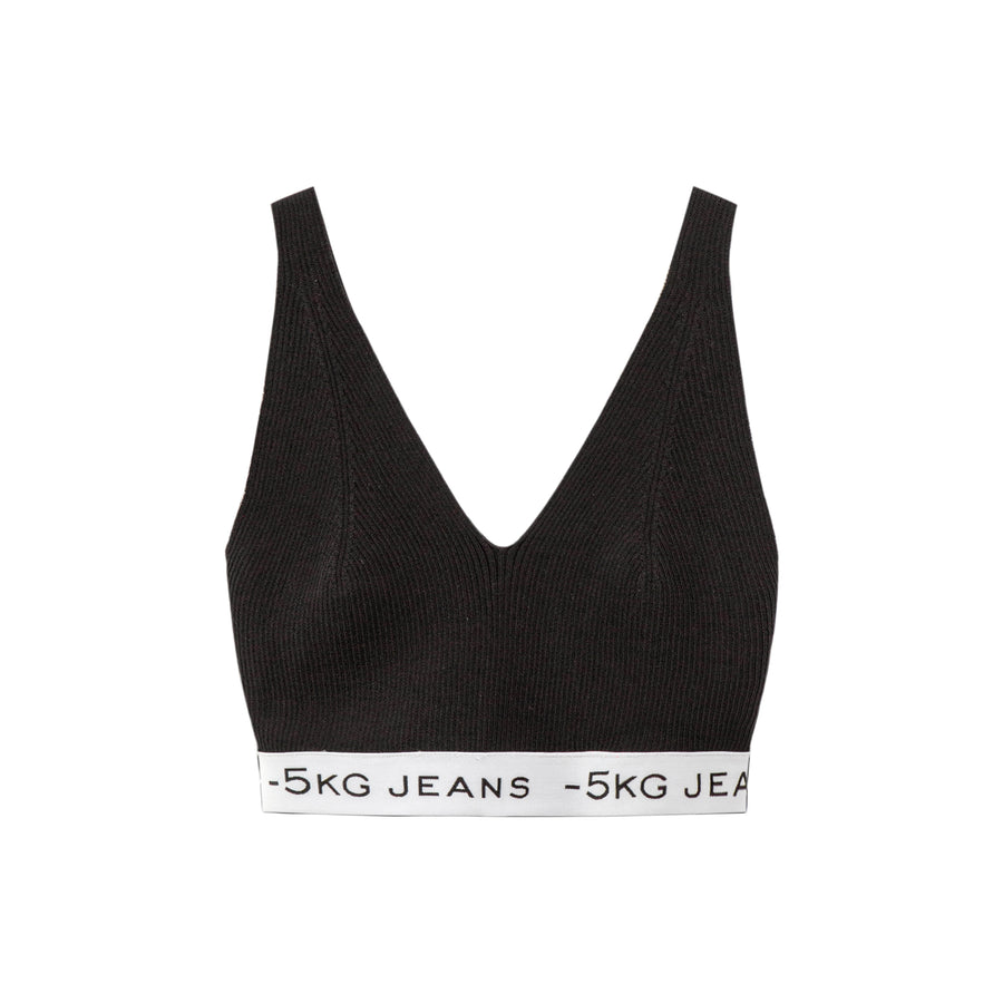 CHUU '-5Kg Jeans Knit Bra Top